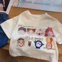 Bébé été nouveau T-Shirt infantile garçon fille coton dessin animé à manches courtes haut décontracté t-shirts col rond tenue pour enfants vêtements 5