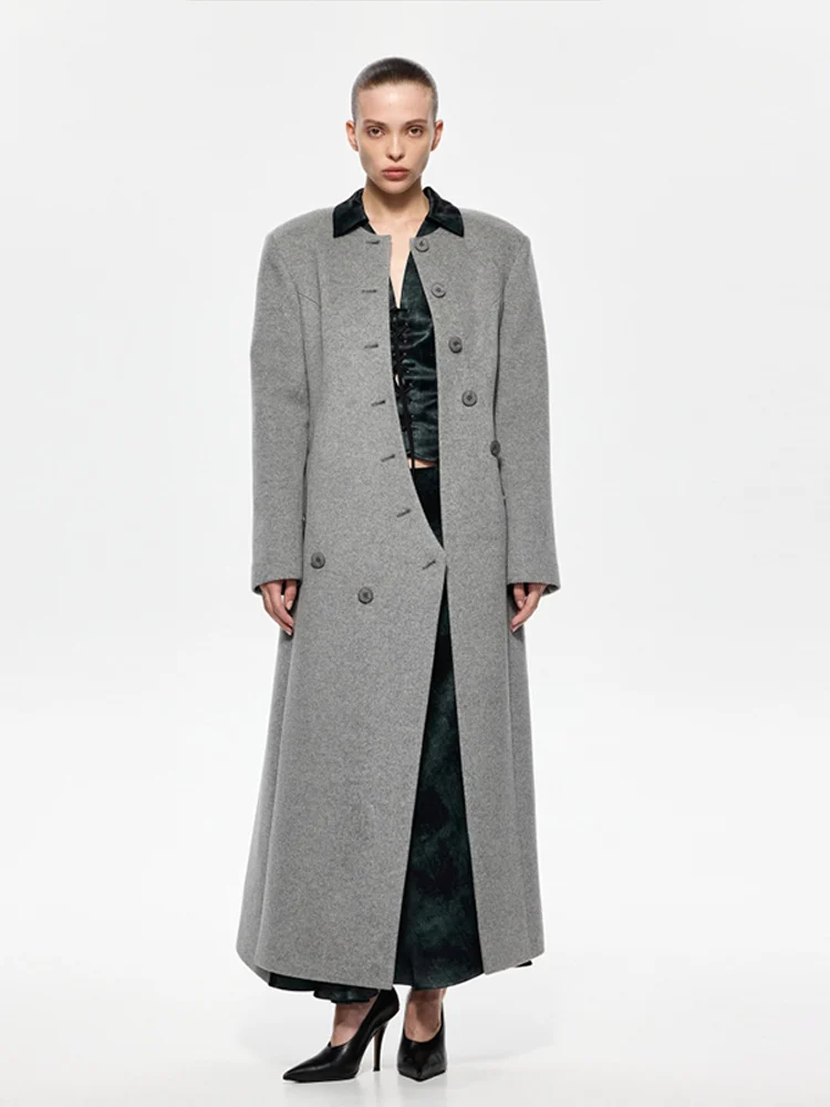 Getäfelte Kunstpelz-Leder-Gespleißt-Schnür-Bomberjacke für Damen, elegant, V-Ausschnitt, volle Ärmel, Taille, Cinching-Mantel, schicke Damen-Oberbekleidung – Detail 38