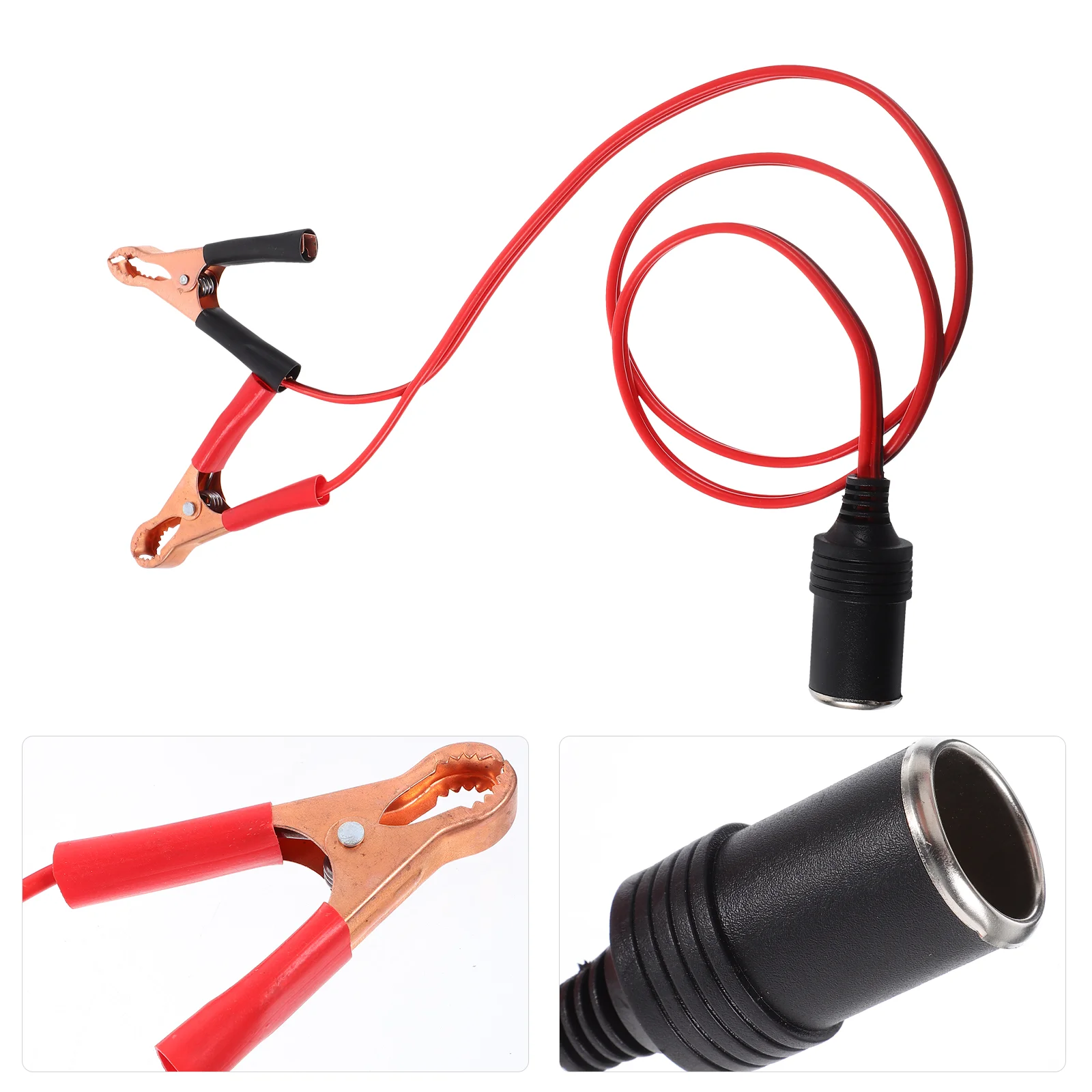 15M Car Terminal Clamp Clip-on Cigarette Lighter Socket Power Adapter Car Booster Jumper Cables Battery Terminals Clamps