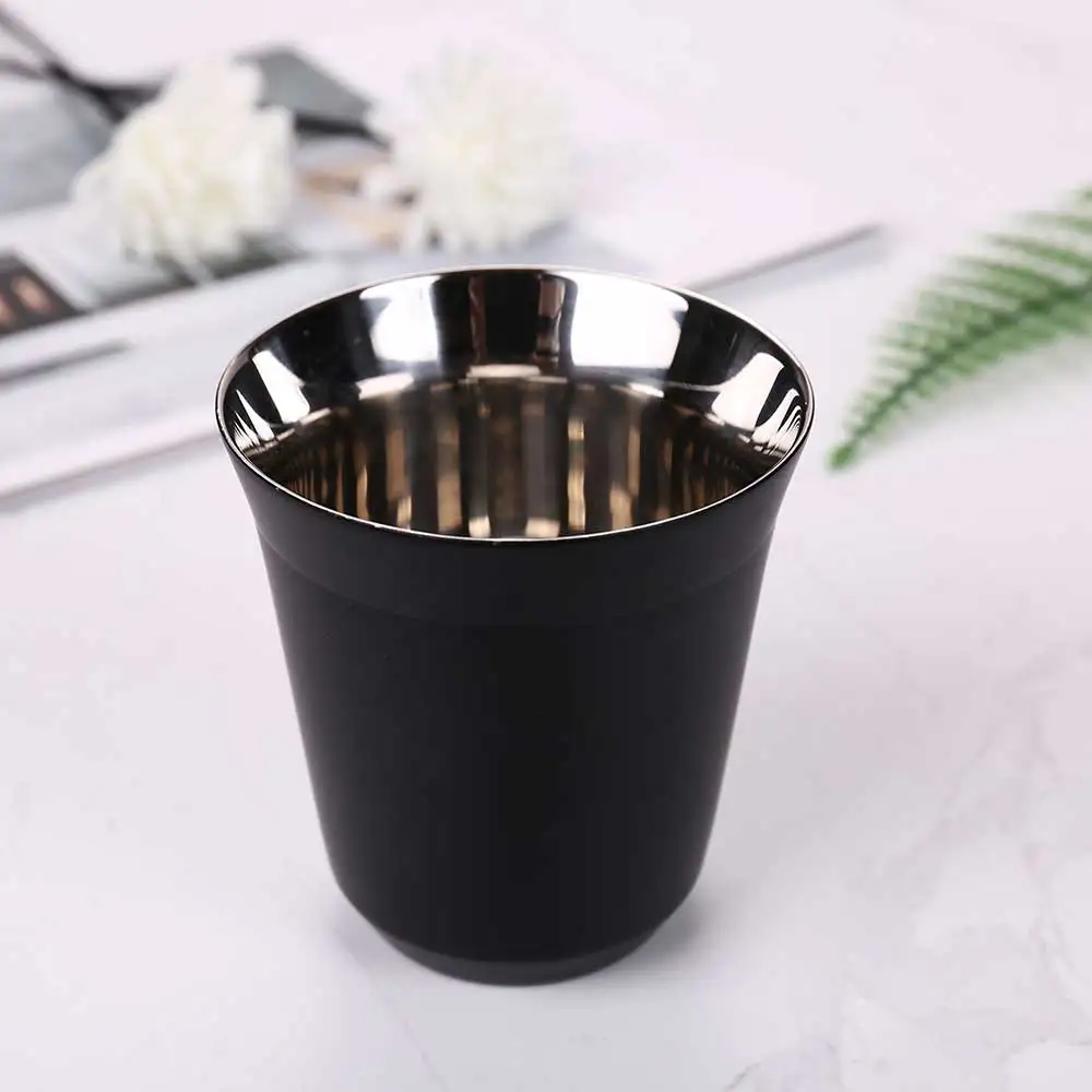 Insulated Double-Wall Stainless Steel Espresso Mug, 160ML – Textured Finish for Coffee, Milk, Water, and More