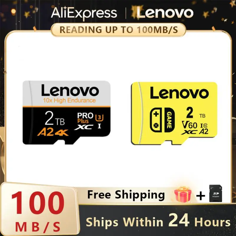 휴대폰용 레노버 메모리 카드, C10 UHS-I TF/SD 카드, Trans Micro TF SD, 1TB, 512GB, 256GB, 128GB EVO + Mini TF 카드 등급, 2TB Class10