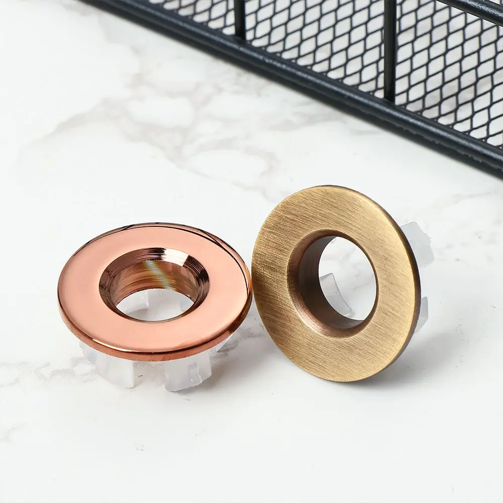 Copper Bathroom Sink Overflow Cover Ring