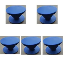 Universal Solid Color Folding Phone Ring Holder Stand and Grip (Blue  5pcs)