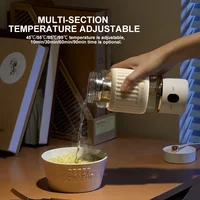 Bouilloire électrique Portable de 400ml, tasse chauffante pour voiture, bouilloire isolante intelligente, matériau en verre, bouteille chauffe-eau, bouilloire électrique pour voiture 5