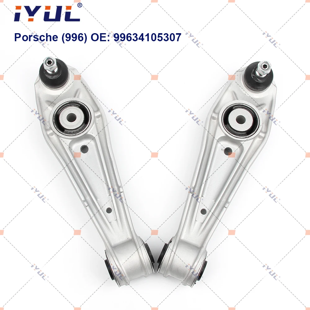 

IYUL Pair Front Lower Left Right Suspension Control Arm For Porsche 996 986 911 BOXSTER CAYMAN 99634105307 99634105318