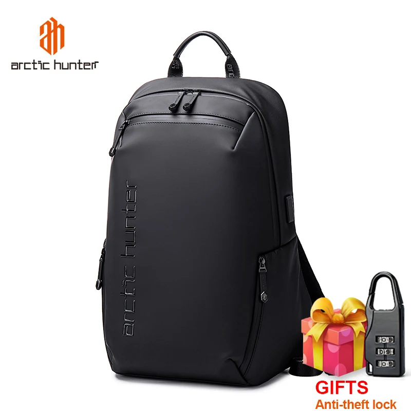 Arctic Hunter New Fashion Luxury Pu Leather Tpu Business Antifurto Zaino Uomo Smart Mochila Hombre Sac Laptop Ricaricabile Backpac