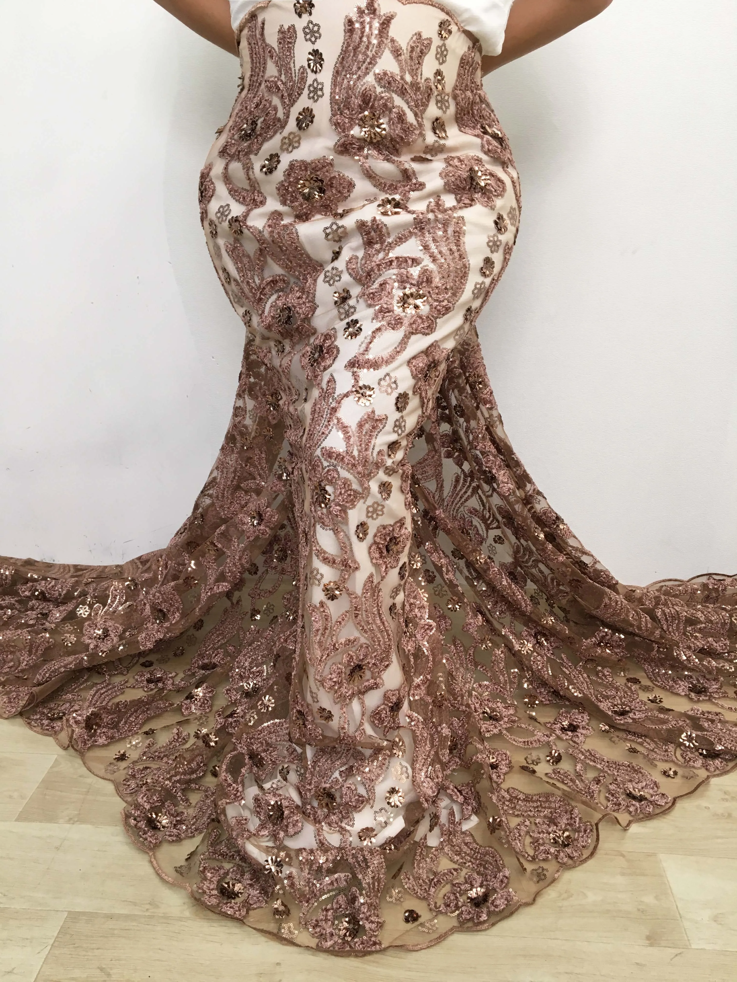 green emerald velvet dress Long Fitted African Lace Gown