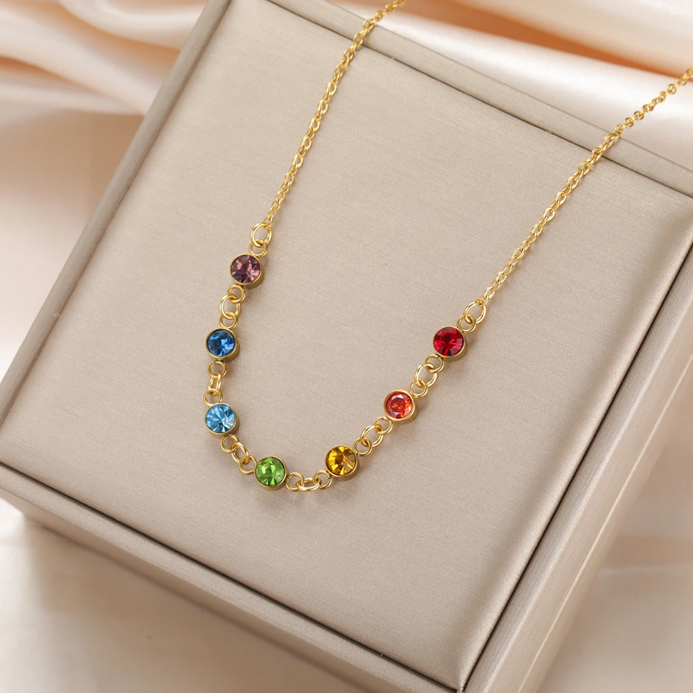 Dawapara Regenbogen Sieben Chakren Kristall Heilung Halskette Chakra Schutz Kristalle Halsband Spirale Charm Edelstahl Schmuck – Detail 23