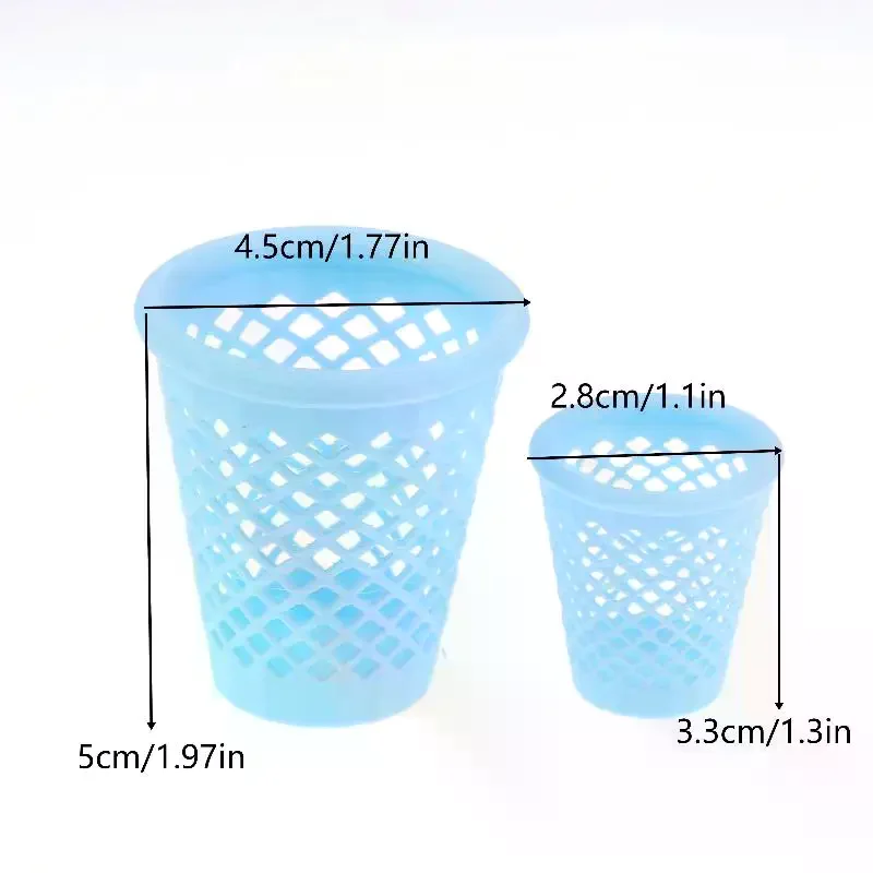 1/12 Dollhouse Mini Hollowed-out Trash Can - Micro Living Room Furniture Decoration Dolls House Scene Ornament Model