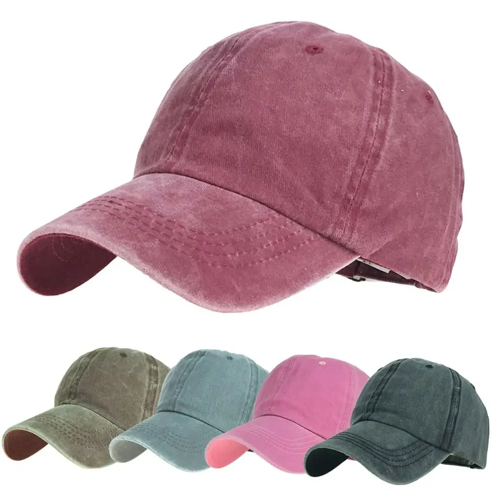 

Retro Washed Cotton Baseball Cap Women Men Denim Sun Visor Hat Outdoor Sports Trucker Caps Hip Hop Snapback Hats