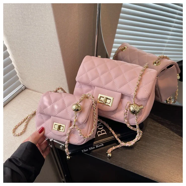 Fashion Lady Mom Large Capacity Rhombus Crossbody Bag