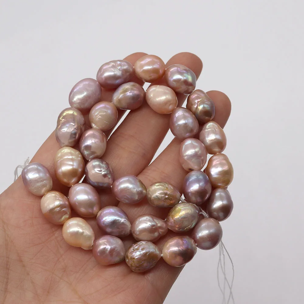 Irregular Round Charm Purple Natural Freshwater Pearl Loose Bead String 10-11mmDIY For Making Necklace Earrings Bracelet Jewelry