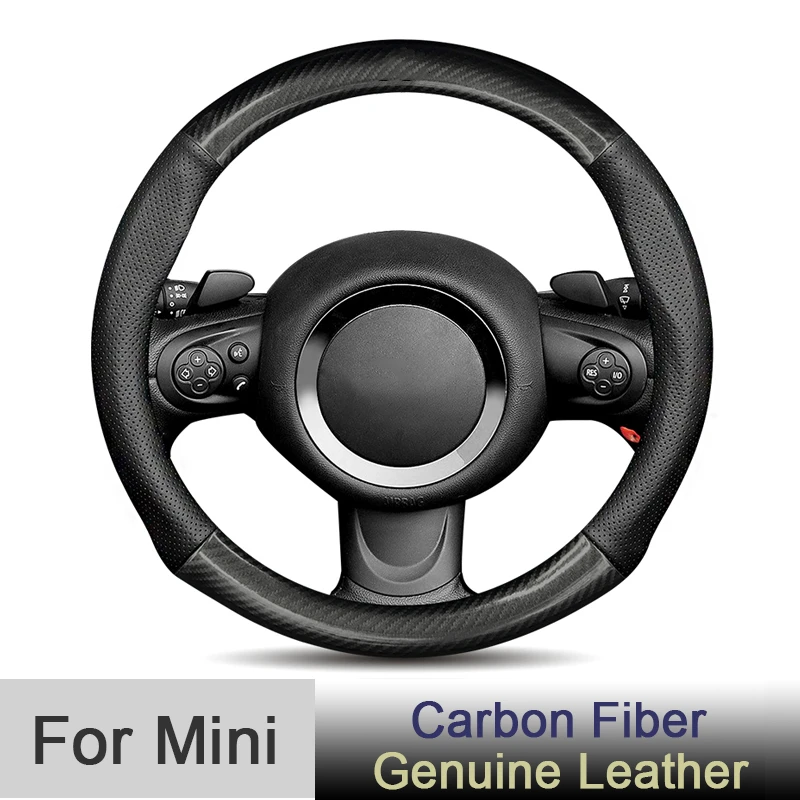 

Специально для BMW Mini чехол на рулевое колесо Cooper RC R57 R52 F60 F56 F55 F54 Clubman Cabrio Countryman автозапчасти из углеродного волокна