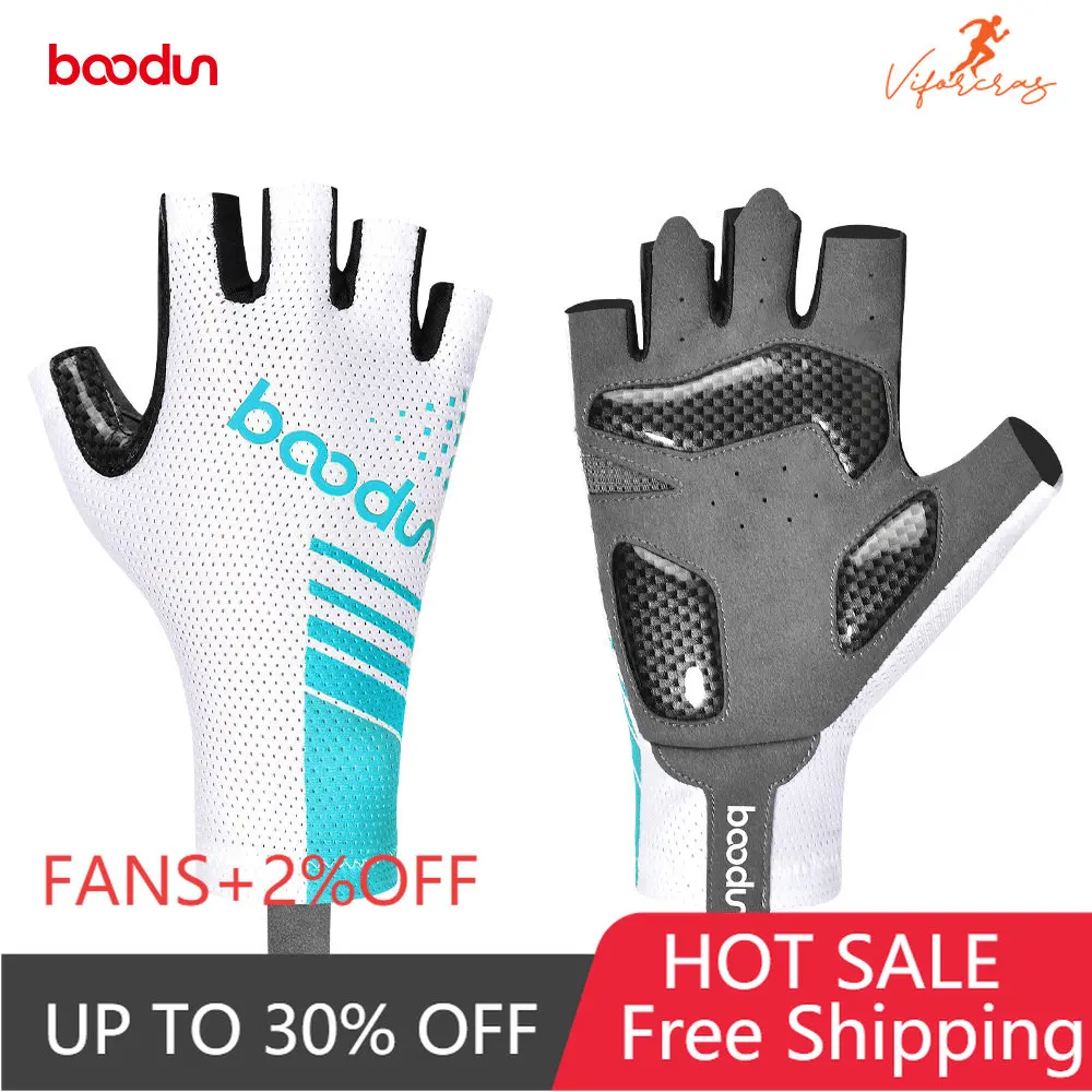 Boodun Boston New Spinning Cycling Gloves Half Finger Outdoor Sports Road Bike Bicycle Gloves Motorcyclist Fingerless Fishing