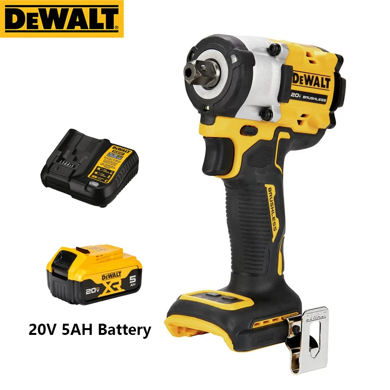 

DEWALT DCF922 ATOMIC 20V Cordless Impact Wrench 1/2 in. Variable Speed Electric Wrench with Detent Pin Anvil 5Ah Battery