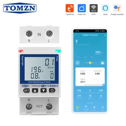 Smartlife TUYA WiFi Reclosable Circuit Breaker with Energy Metering & Protection - 1 - 63A
