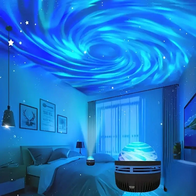 2024 new vortex star projection lamp dynamic remote control water ripple projection lamp bedroom decorative atmosphere nightligh 5