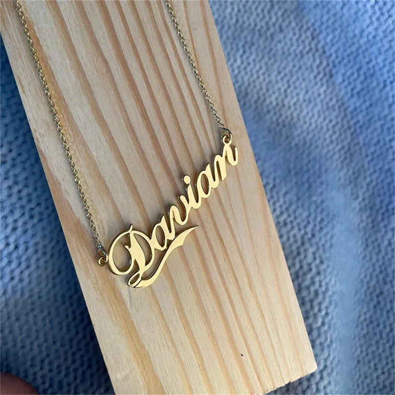 

Customization Steel color Teenage ID Choker Trendy Cosplay Single Cool Lady Contact Party Punk Necklaces Bridesmaids Cool Gifts