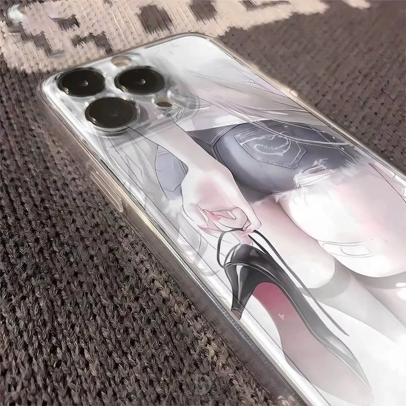 Cute Comic Sexy Girl Pattern Shockproof Silicone Phone Case - Stylish and Durable Back Cover