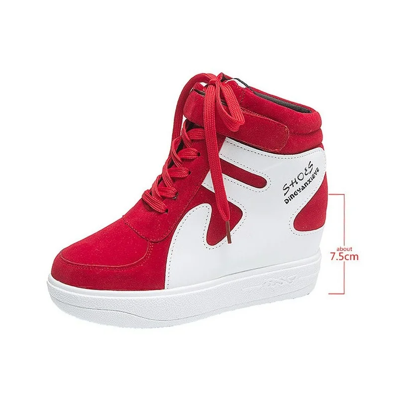 Zapatillas altas mujer plataforma ABX0211 Rojo