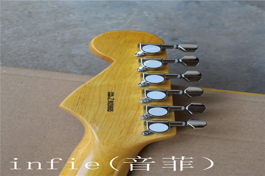 Top quality with 6 strings fingerboard maple guitar pink sq electric guitar