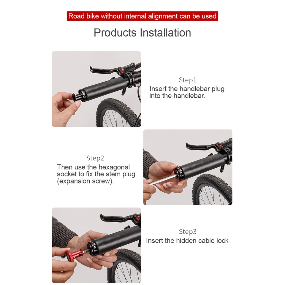 Bike Lock Mountain Bike Road Bike Hidden Steel Cable Lock Portable