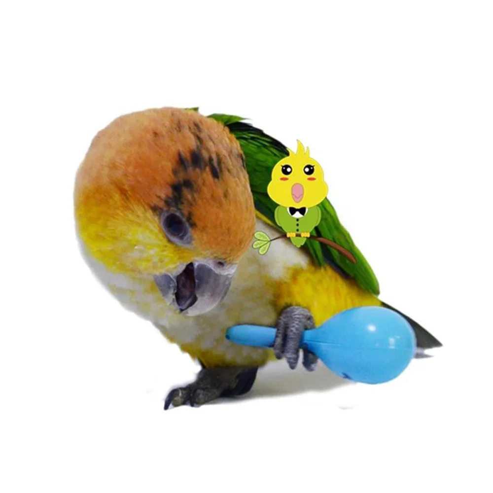 3PCS Bird Toy Parrot Rattle Sand Hammer Ball Bites Wisdom Interactive Training