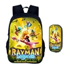 Cartoon Games Rayman Legends 2pcs Set Backpack Schoolbag Boys Girls Camping Backpack Pencil Case Pencil Bag Pencil Box 5