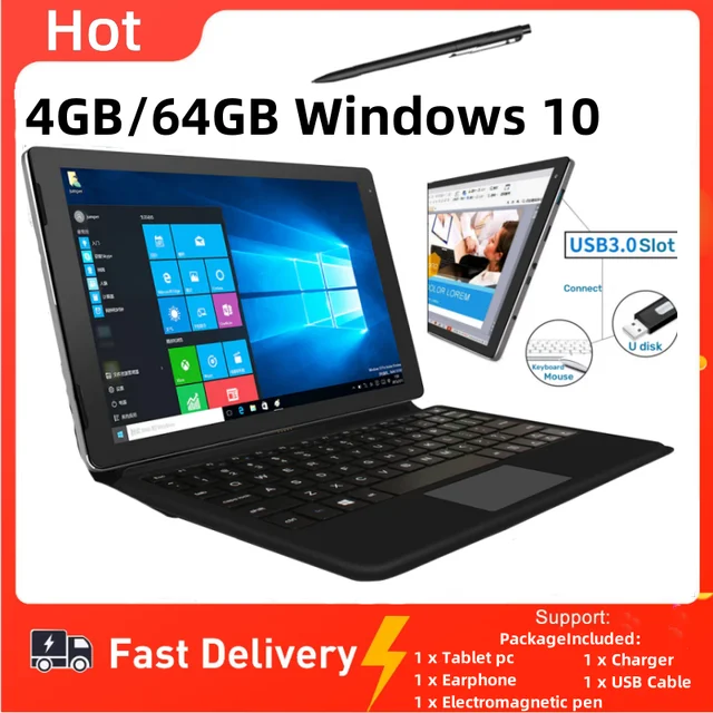 Gift Pen 4gb Ram 64gb Rom 10 1 Inch 64 Bit 2 In 1 Windows Tablet.png