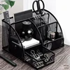 1PC Pen Holder Large Capacity Metal Desktop Storage Box for Office and School Supplies 1