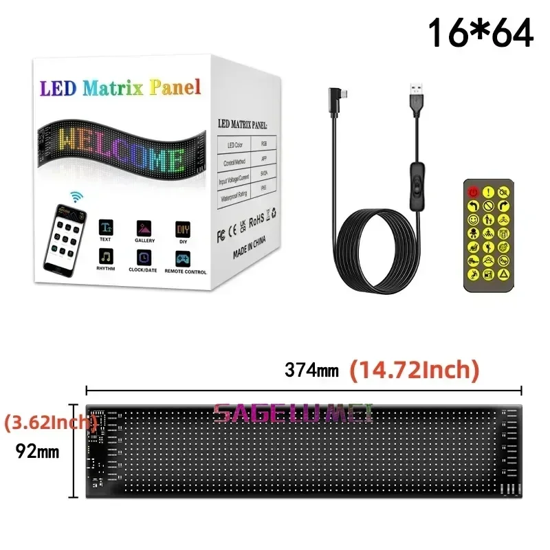 9x37 CM-16x64 LEDs