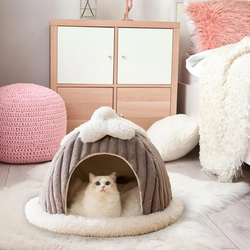 

Winter Cozy Pet House Dogs Sleepping Bed Removable And Washable Cat House Kennel For Dog House Indoor Cat Nest Pet Supplies