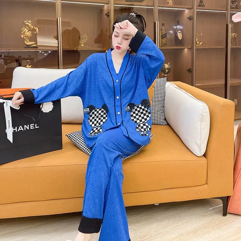 

8315979007Pajamas ladies spring and autumn pure cotton long-sleeved new autumn and winter can be worn outside summer home clothe
