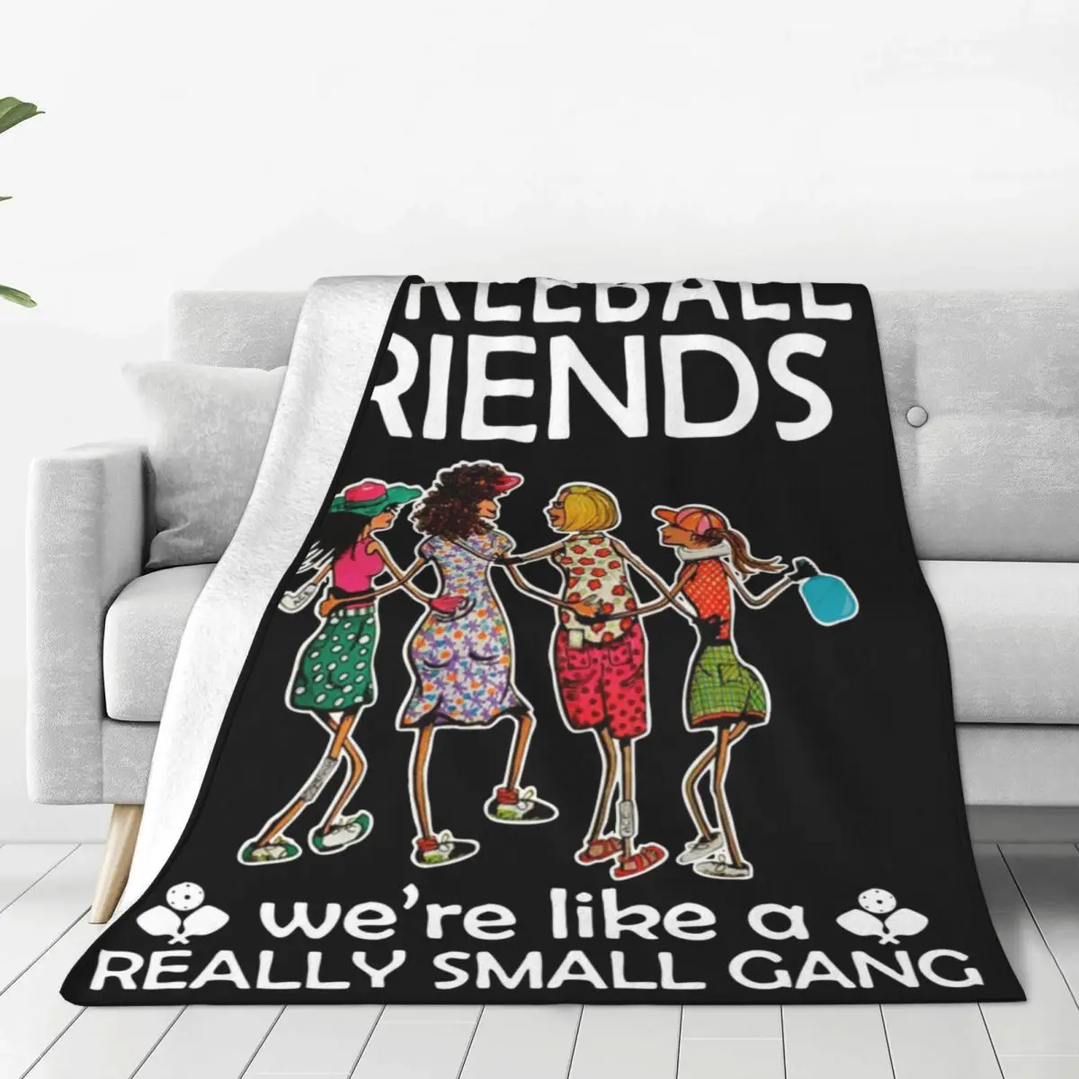 

Pickleball Friends Girls Gift For Pickleall Lovers Blanket Fleece Spring/Autumn Warm Throw Blanket for Home Bedroom Bedspread