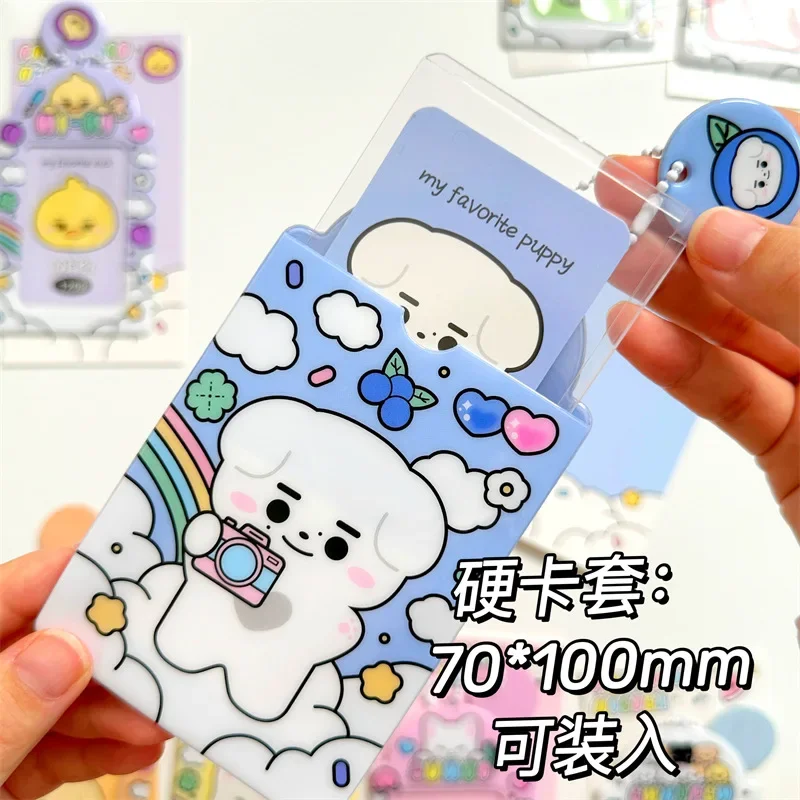 Kawaii ins  Cute 3 inch Kpop Photocard Holder Photo Card Holder Bag Pendant School Stationery 6