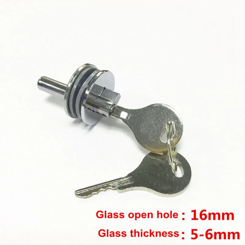 Glass Lock Zinc Alloy Showcase Push Glass Display Cabinet Door Cylinder Locks Sliding Glass Push Door Hardware 3
