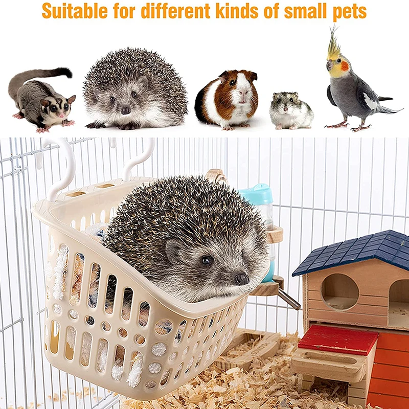 Plastic Hammock Hamster Habitats Cage Small Animal Assessories Guinea Pig Ferret Squirrel Hanging Basket With Hook Pets Supplies