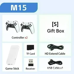 GamePulse 4K Retro Gaming Console with 20,000+ Preloaded Games and Wireless Controllers - USB Type - C (M15 - 64GB)