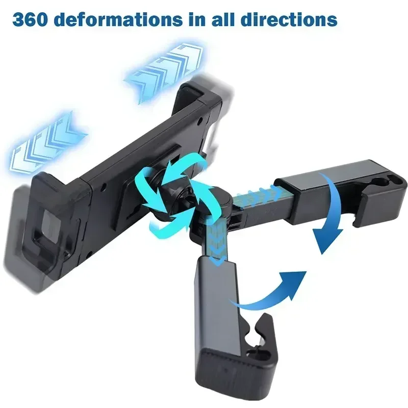 360 Degree Rotatable Car Tablet Holder Car Rear Seat Headrest Mobile Phone Holder Back Seats Tablet Mount Stand Auto Interior