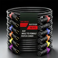 XLR Microphone Cable 3-Pin Male to Female 50cm 1m 2m 3m 5m 10m Balanced Audio Cable for Mic Speaker Amplifier PA System 1