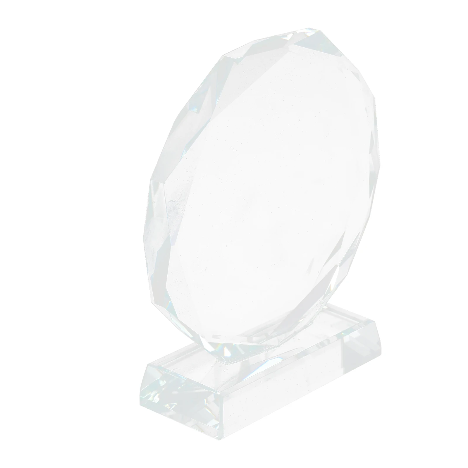 Blank Crystal Trophy Decorative Award Tableop Transparent Delicate Prize Desktop Glass Delicate Prize Trophy Accessories