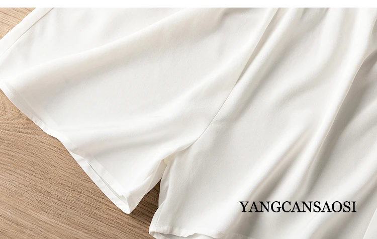 Women's Fashion New Breathable Skin Friendly Crepe De Chine Natural Mulberry Silk White Safety Pants Underpants