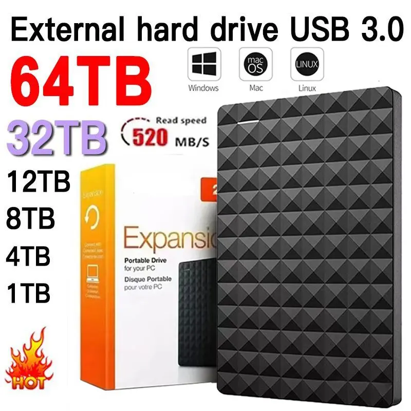 Portable SSD 1TB External Hard Drive USB 3.1 For Xiaomi PC Desktop Phone