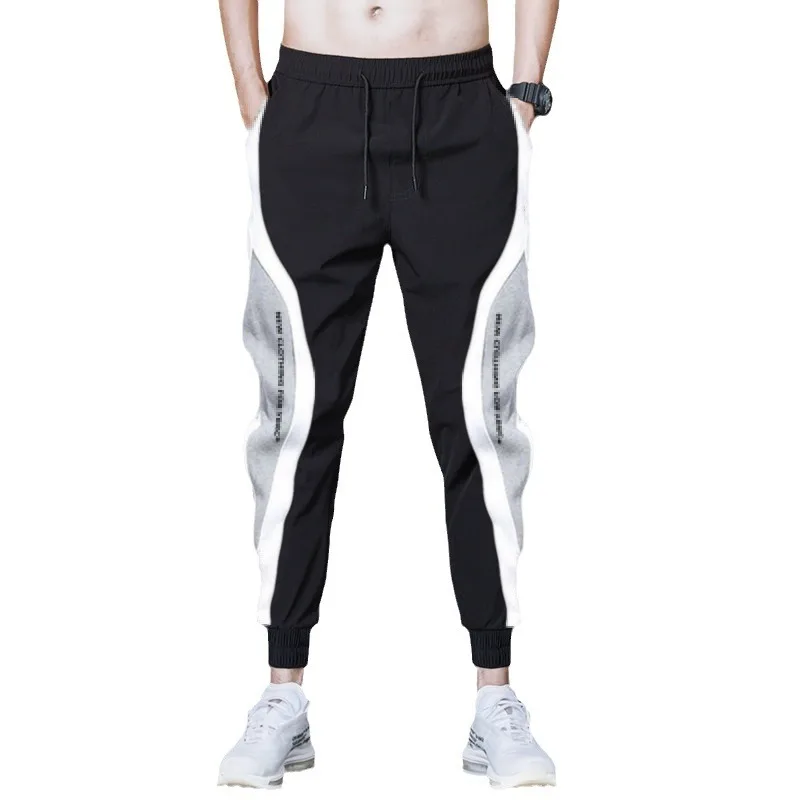 2025 New Men Black Pants Hip Hop Drawstring Jogger Fashion Comfortable Trousers Male Casual Sweatpants Loose Elastic Waist Sport 4