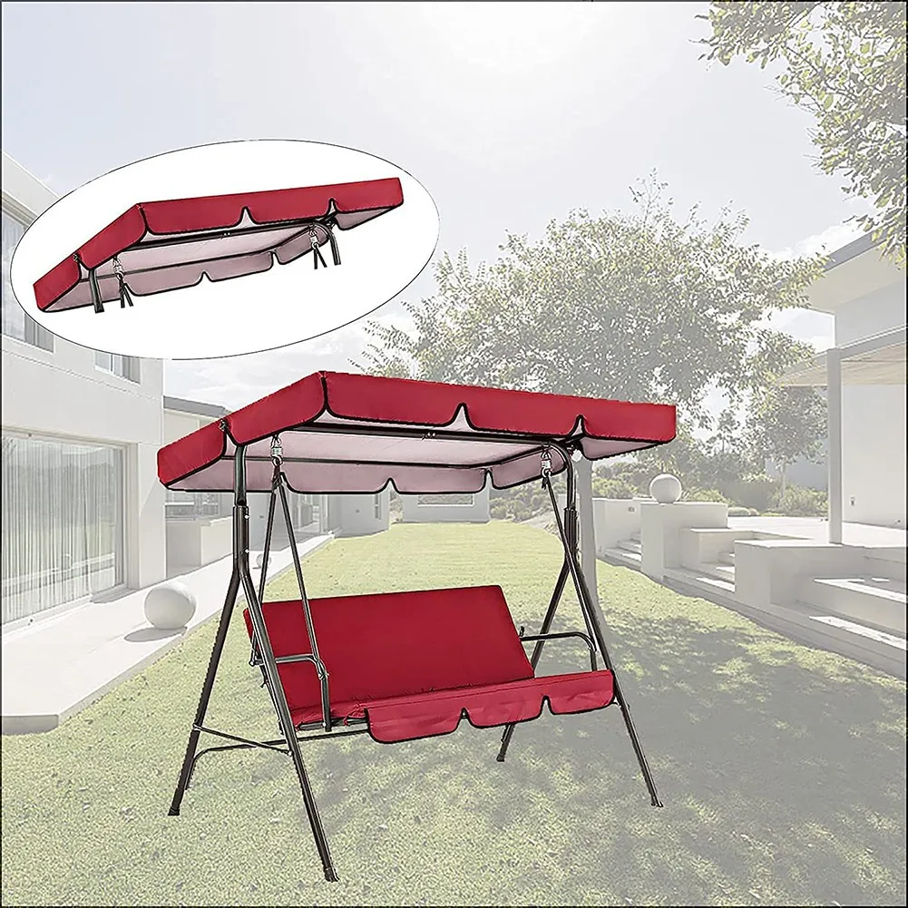 

Garden Outdoor 3-Person Metal Porch Swing Chair Bench W/ Canopy Replacement Canopy Sun Shade Swing Seat Chair Cover Kit