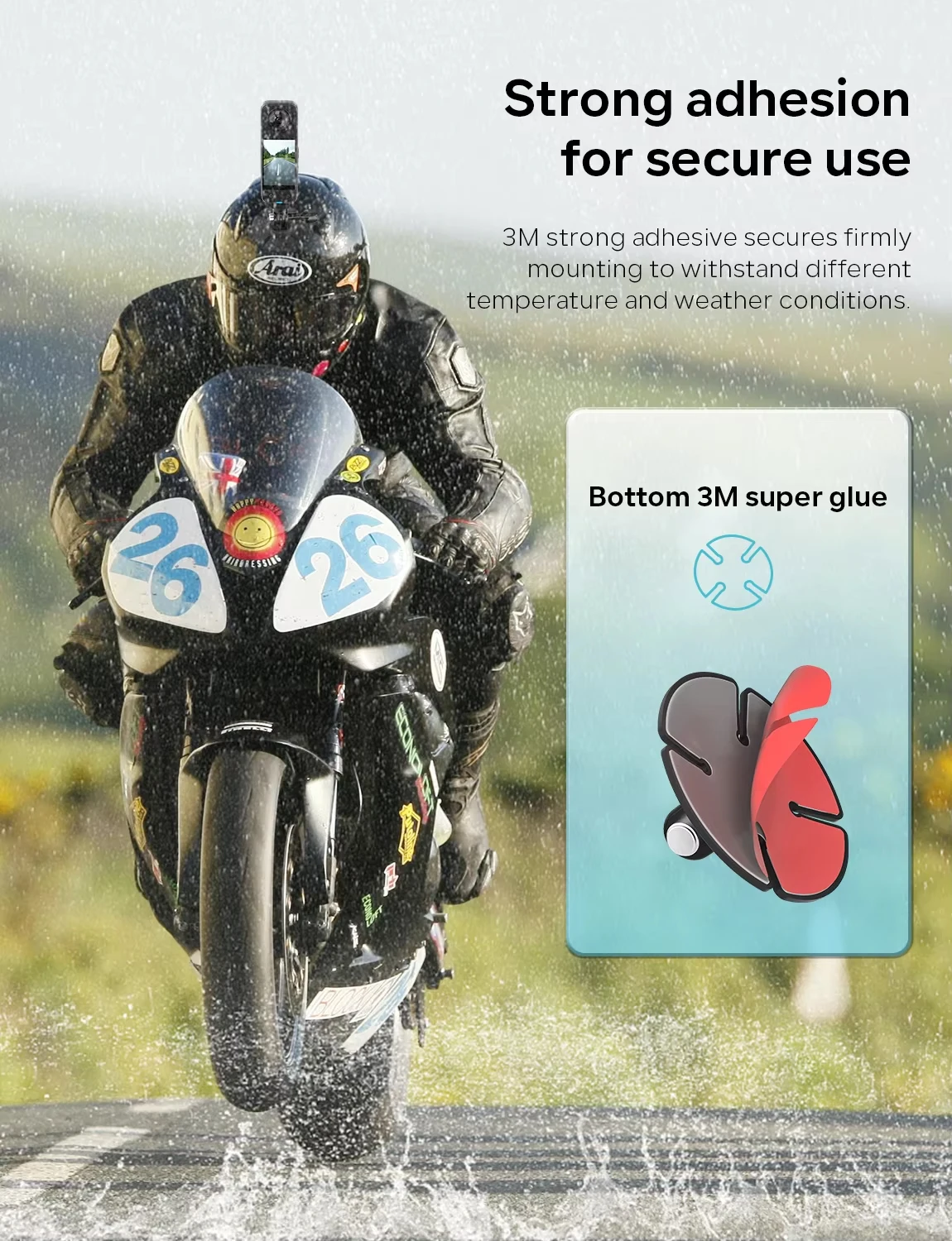 GO 3S Camera Flexible Adaptive Fixed Base For Insta360X5 Gopro DJI Osmo Nano/360/Action5 Motorcycle Helmet Curved Flat Mount action camera accessory action camera holder action camera mount