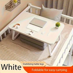 Portable Multifunctional Folding Desk with Stabilizing Legs (Black)