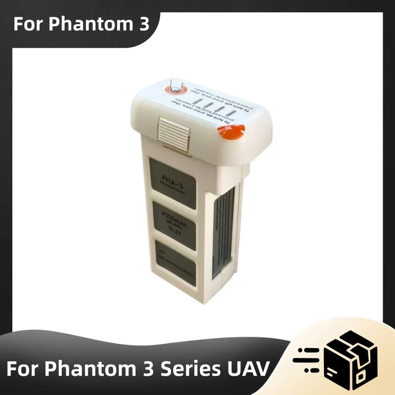 Vue de face de la batterie intelligente 4500mAh 15.2V pour Phantom 3 avec indicateur LED