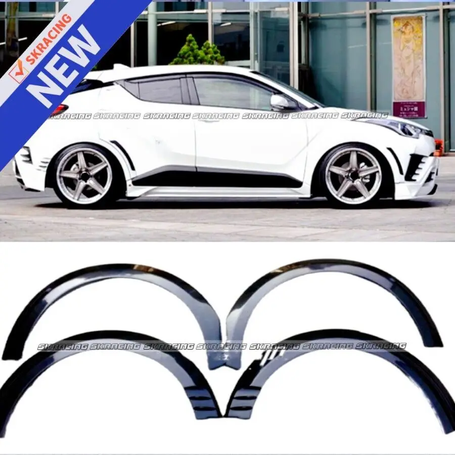 

Unpainted Wheel Arch Fender Flares Fits For Toyota C-HR CHR 2018 2019 2020 2021 Decorative Protective Bodykits Accessories