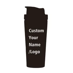 Personalized Protein Shaker Bottle - Customizable Fitness Gift - Custom Name or Logo (Metal Black)